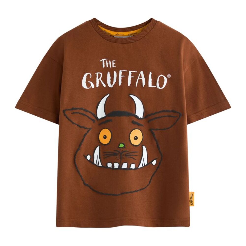 The Gruffalo Childrens/Kids Big Face Short-Sleeved T-Shirt / Brown